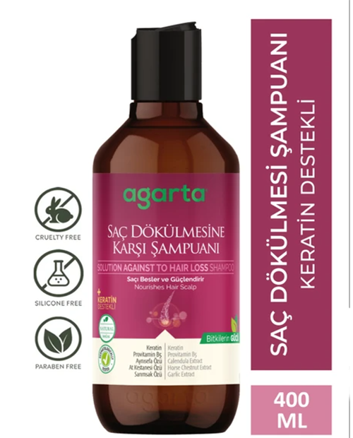 Agarta Saç Dökülmesine Karşı Şampuan  400 ml + Kratin Destekli