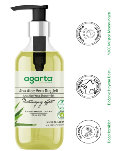 Agarta Doğal Aha Aloe Vera Duş Jeli 400 ML