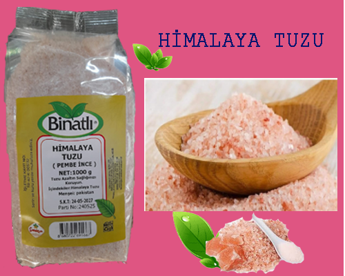 BİNATLI HİMALAYA TUZU PEMBE İNCE  (Toz) DÖKME 1000 GR