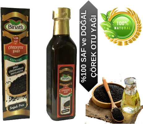 Binatlı Çörekotu Yağı 250 ml – Soğuk Sıkım, %100 Doğal