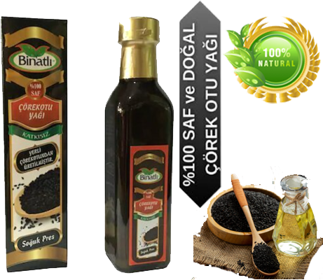 Binatlı Çörekotu Yağı 250 ml – Soğuk Sıkım, %100 Doğal