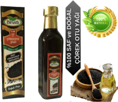 Binatlı Çörekotu Yağı 250 ml – Soğuk Sıkım, %100 Doğal