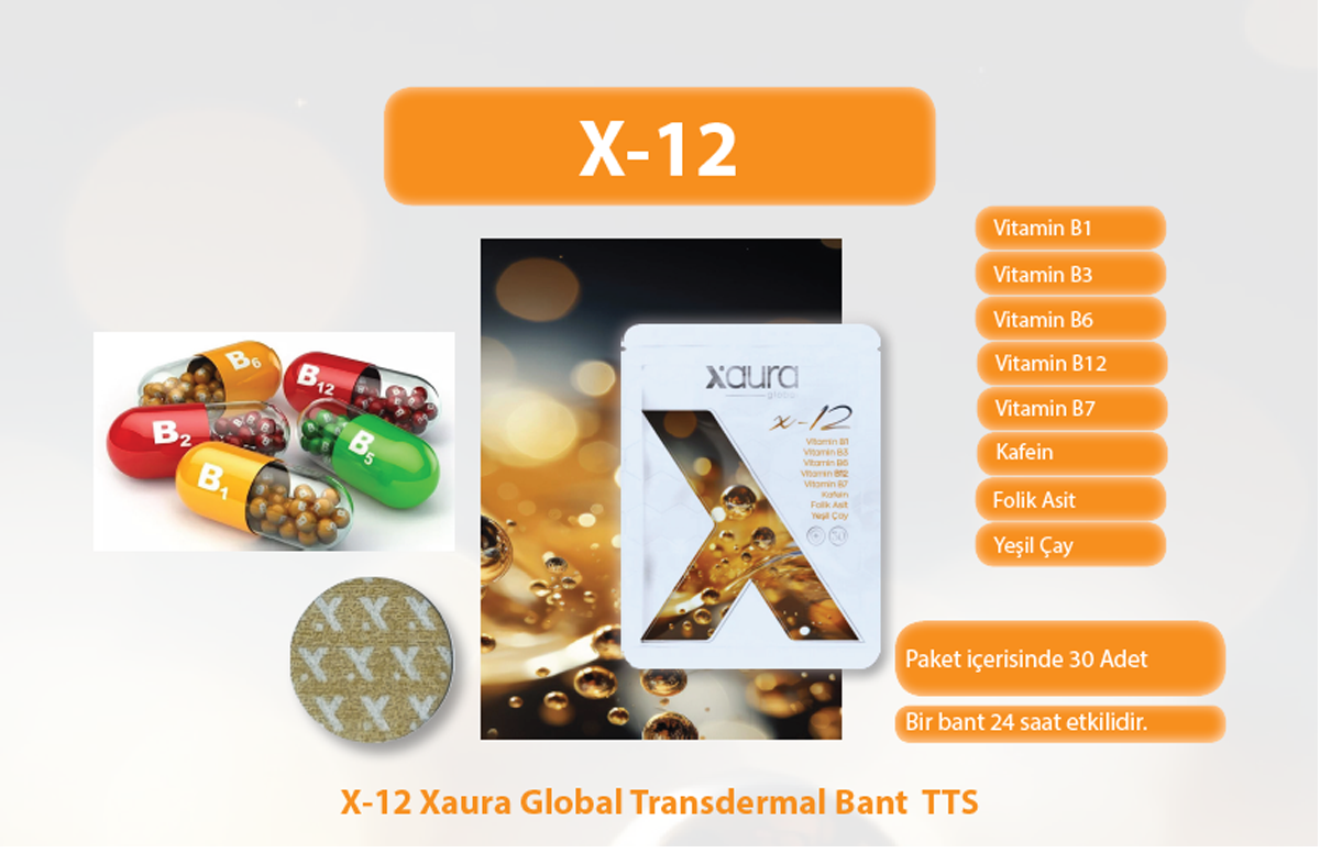 X-12 Xaura Global Transdermal Bant TTS ( 30 Adet )