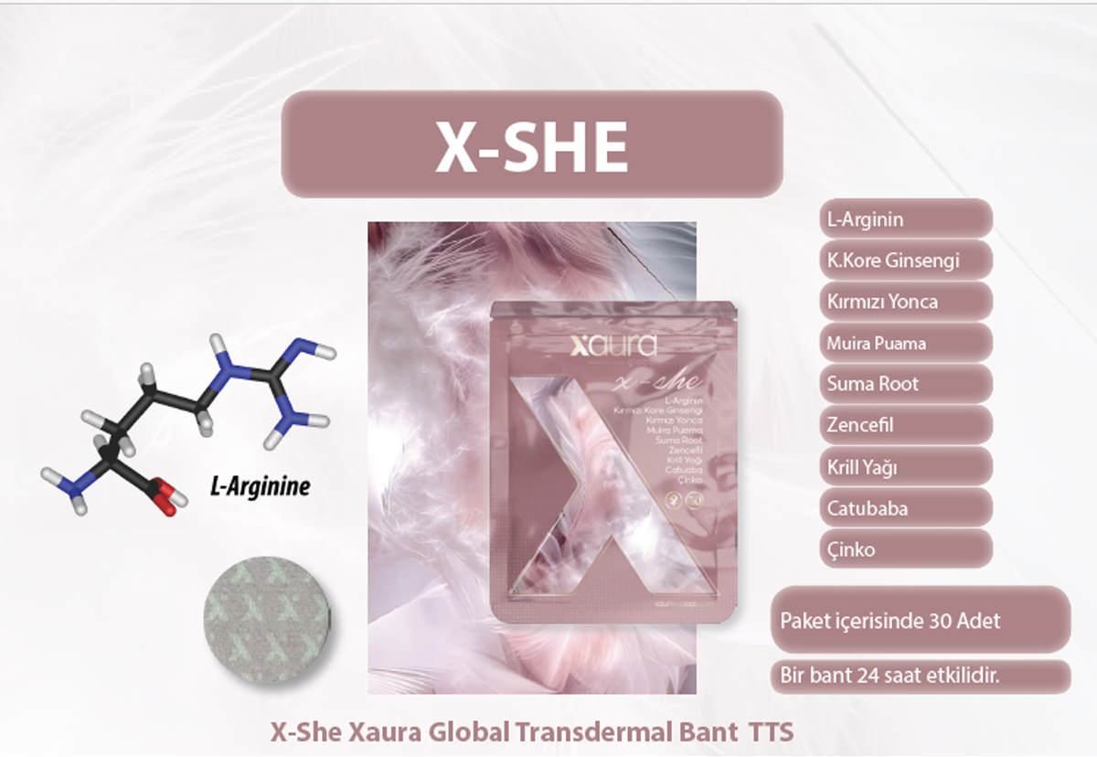 X-She Xaura Global Transdermal Bant TTS ( 30 Adet )