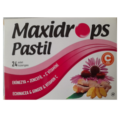 MAXIDROPS Vitamin Destekli Pastil Üç'lüSeti: Limon-Zencefil-C, Portakal-Karanfil-Kekik, Ekinezya-Zencefil-C