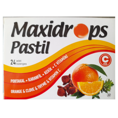 MAXIDROPS Vitamin Destekli Pastil Üç'lüSeti: Limon-Zencefil-C, Portakal-Karanfil-Kekik, Ekinezya-Zencefil-C