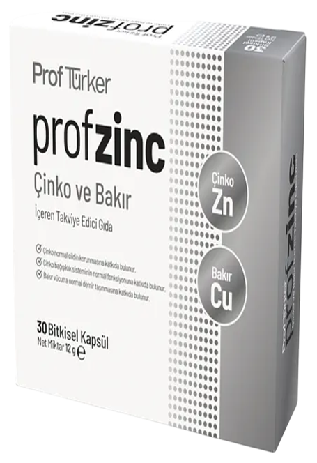 Sayvera Prof Türker Profzinc Çinko ve Bakır İçeren Takviye Edici Gıda